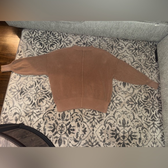 Aerie Ribbed Crewneck Sweater - Brown size small - Picture 2 of 5